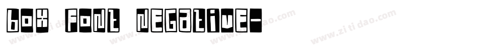Box Font Negative字体转换